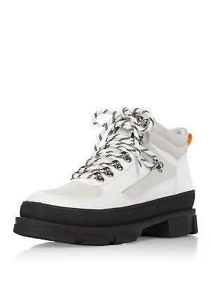 AQUA Женские белые походные ботинки на платформе 1-1/2 дюйма с круглым носком на блоке и каблуке 7,5 м