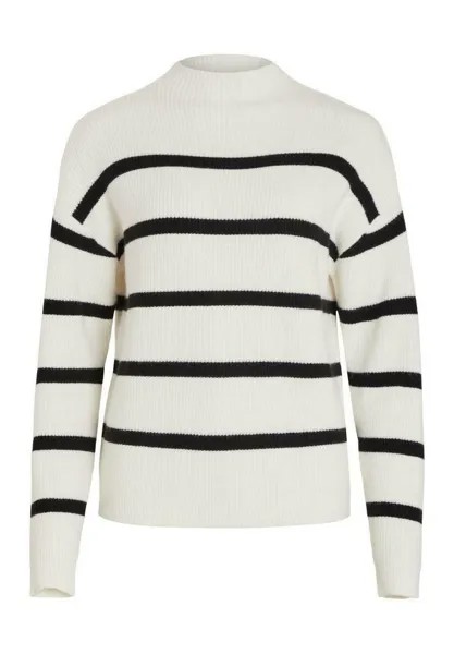 Свитшот VILA VIRIL MOCKNECK L/S TOP 2- NOOS, цвет white alyssum black