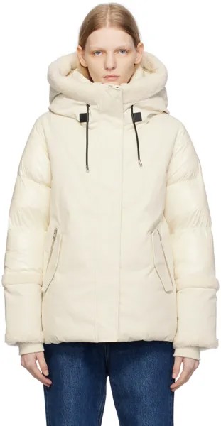 Пуховик Off-White Cyrah Кремовый Mackage