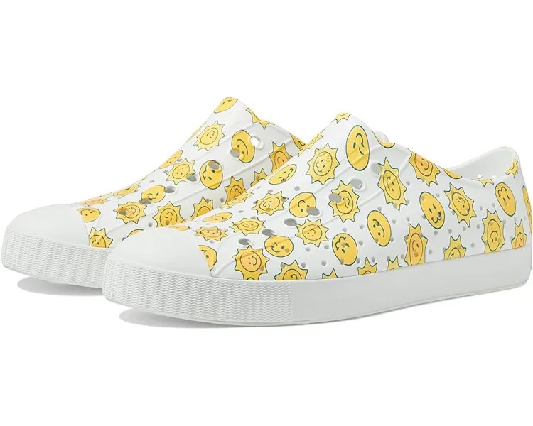 Кроссовки Native Shoes Jefferson Sugarlite Print, цвет Shell White/Shell White/Raincoat Sunsmile