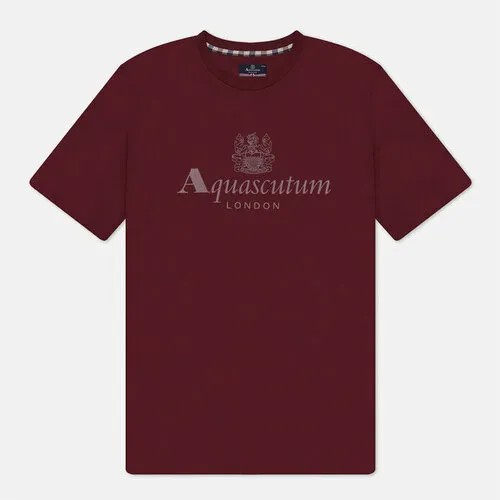 Футболка Aquascutum active big logo, хлопок, размер s, красный