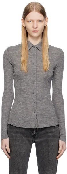 Серая рубашка Harlow Heather rag & bone