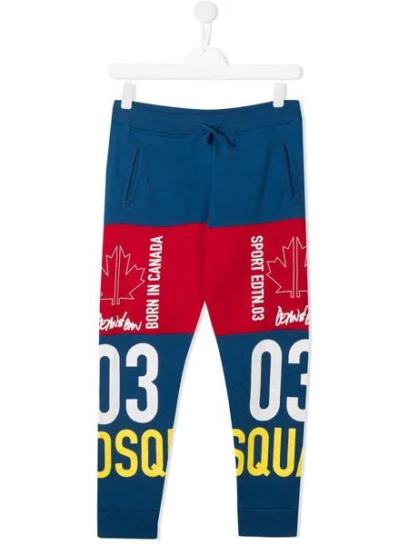 Dsquared2 Kids спортивные брюки в стиле колор-блок