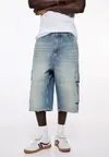 Джинсы свободного кроя SKATER CARGO Pull&Bear, синий