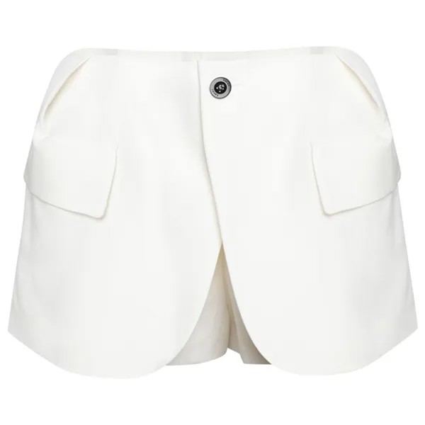 Шорты Sacai Double Faced Silk Shorts, белый