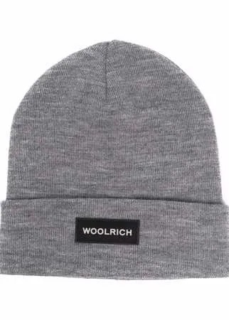 Woolrich шапка бини с нашивкой-логотипом