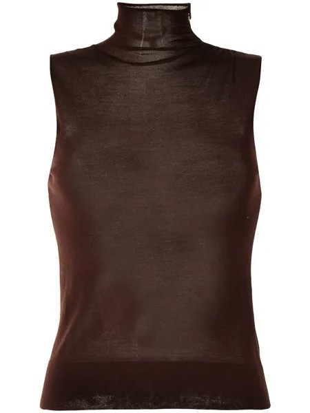 Gucci Pre-Owned трикотажный топ с высоким воротником