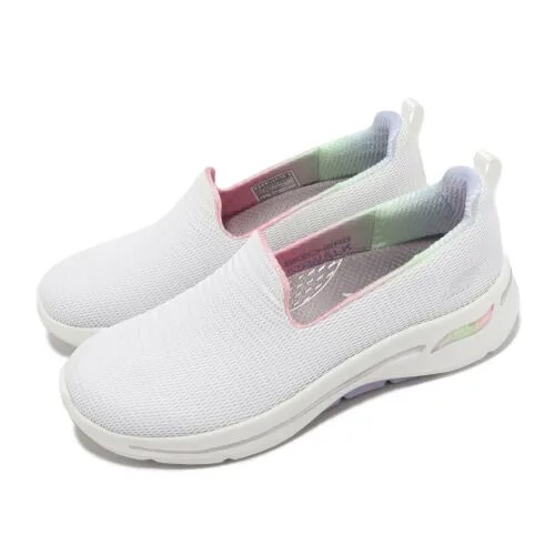 Женские лоферы Skechers Go Walk Arch Fit-Wild Energy White Lavender 124867-WLV