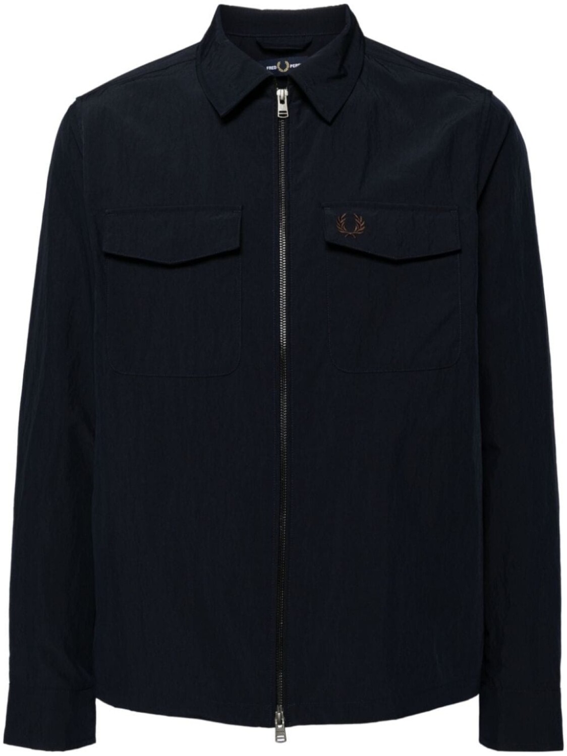 Fred Perry фактурная рубашка на молнии, синий