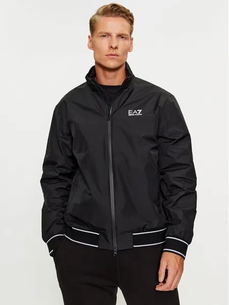 Бомбер стандартного кроя Ea7 Emporio Armani, черный