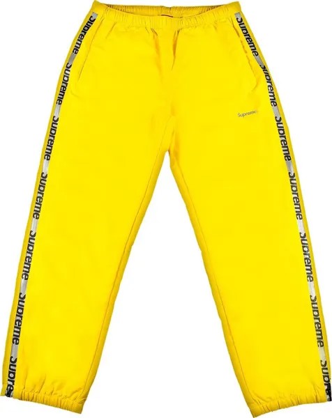 Брюки Supreme Reflective Zip Track Pant 'Yellow', желтый
