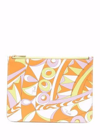 Emilio Pucci клатч с абстрактным принтом