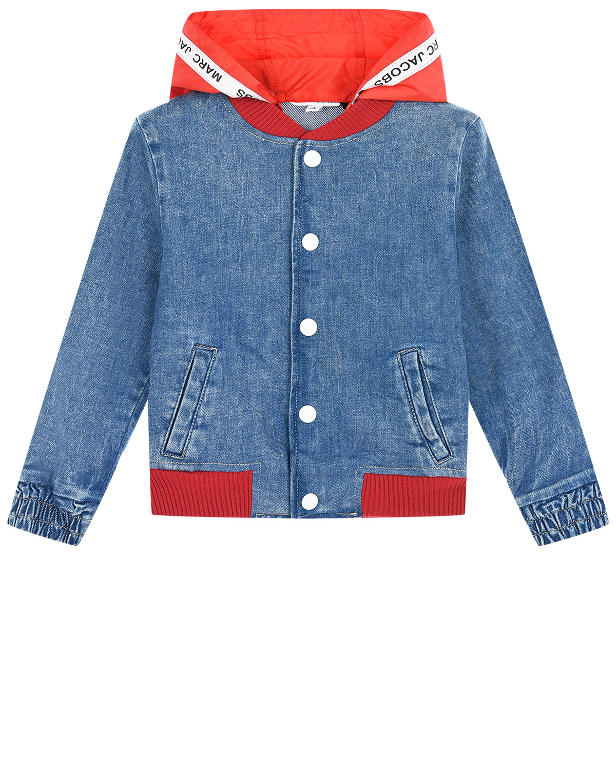 Джинсовка с красным капюшоном Little Marc Jacobs детская