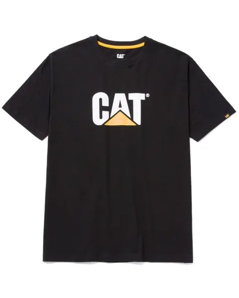 Мужская футболка с логотипом CAT, черный