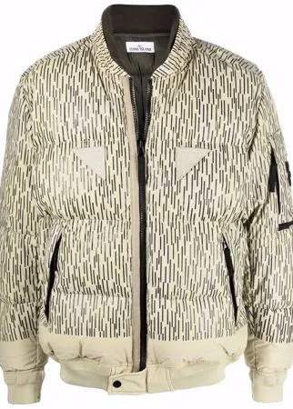 Stone Island светоотражающий бомбер Rain Camo