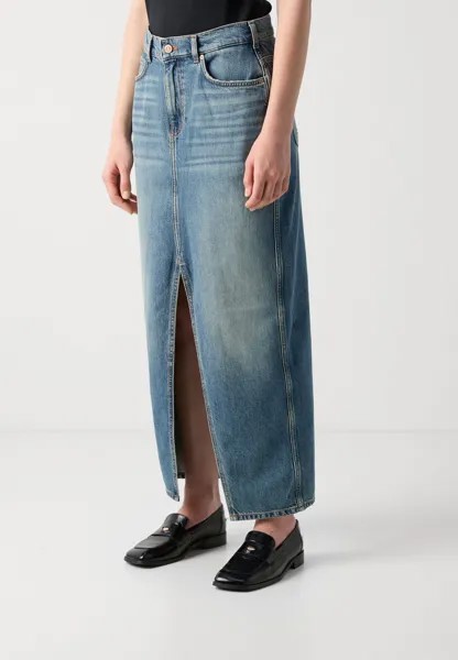 Юбка макси SKIRT WITH FRONT SPLIT Scotch & Soda, синие джинсы