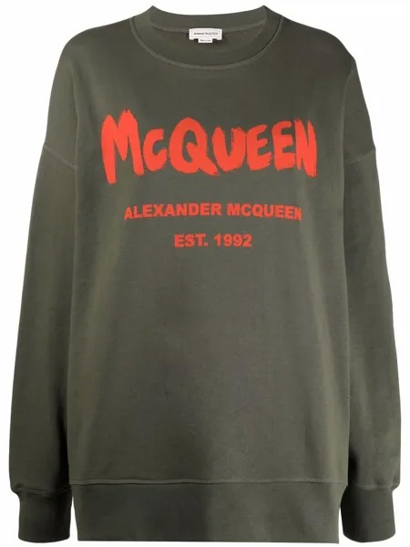 Alexander McQueen толстовка с круглым вырезом и логотипом
