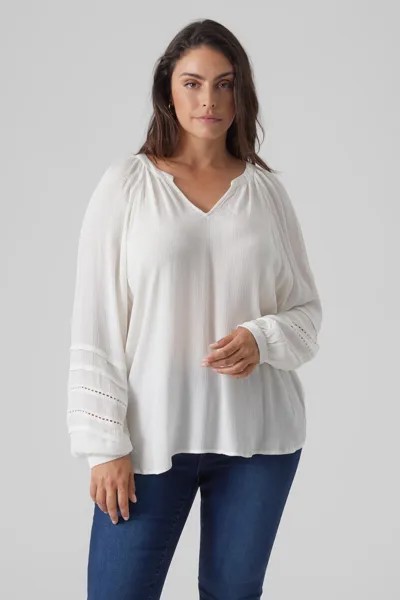 Блуза с пышными рукавами Curve Vero Moda Curve, белый