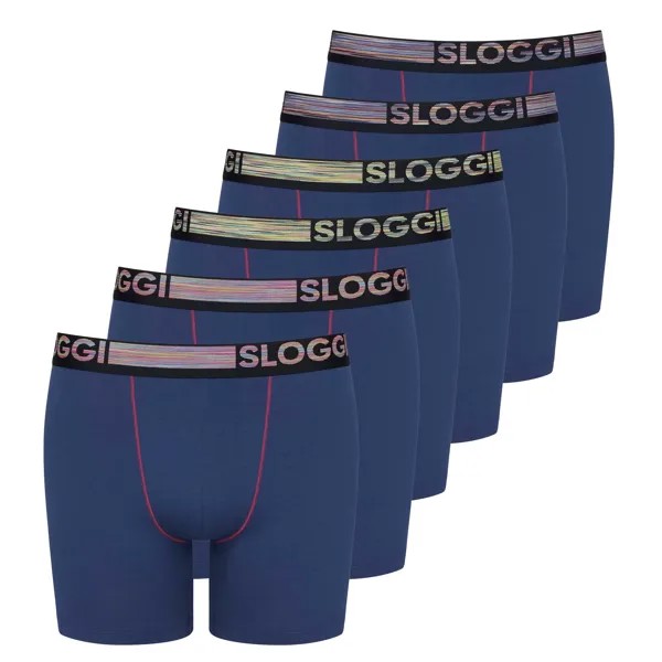 Боксеры Sloggi Boxershort 6 шт, синий