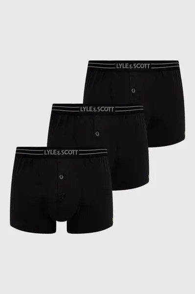 Боксеры (3 пары) Lyle & Scott, черный