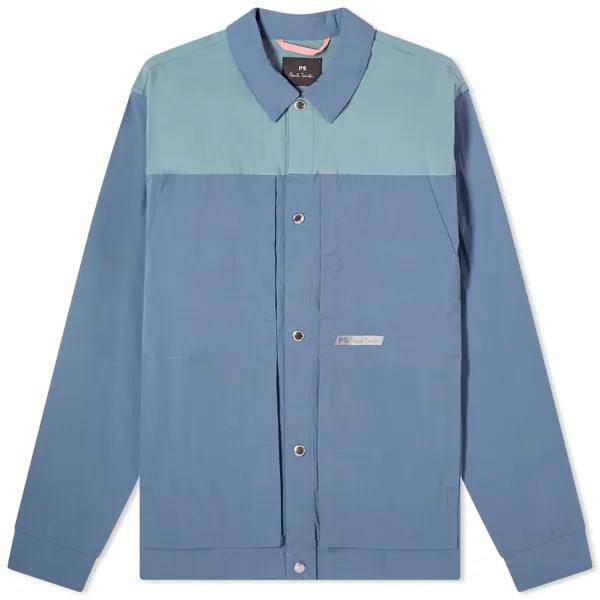 Куртка Paul Smith Panel Overshirt, синий