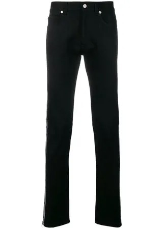 Versace джинсы с полосками и логотипом