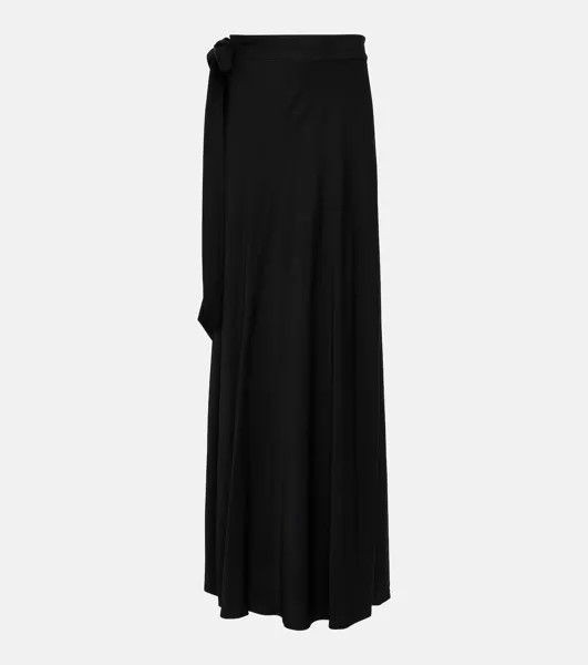 Атласная юбка макси krisa Diane Von Furstenberg, черный