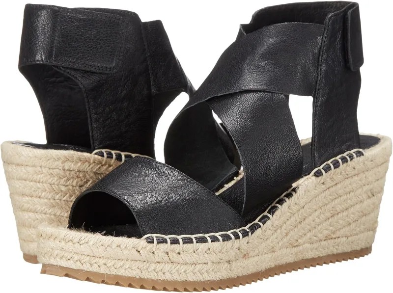 Босоножки Willow Eileen Fisher, цвет Black Tumbled Leather