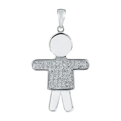Подвеска с фианитами из серебра P18893-PD-001-WG JV
