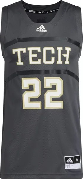 Мужские желтые куртки Adidas Georgia Tech, серая майка Swingman