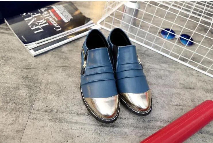 2018 высококачественные кожаные Мужские модельные туфли, оксфорды для мужчин, официальная Свадебная обувь, золотые водонепроницаемые мокаси...