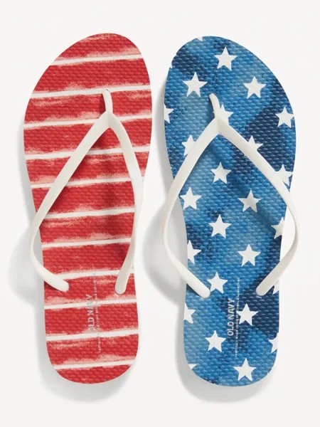 NWT Old Navy Патриотические шлепанцы со звездами и полосками, флагом США, женские сандалии 6789 10