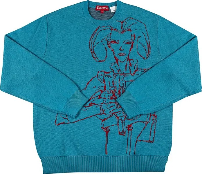 Свитер Supreme Aeon Flux Sweater 'Cyan', синий