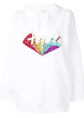 Fendi худи с логотипом и пайетками