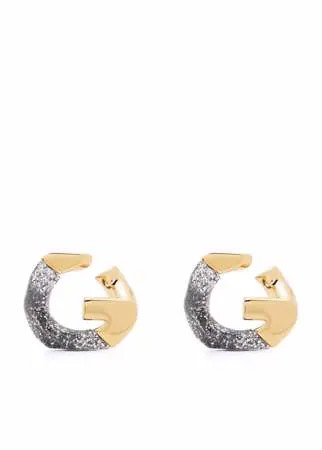 Givenchy двухцветные серьги с логотипом G