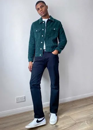 Зеленая вельветовая куртка в стиле вестерн ASOS DESIGN-Зеленый