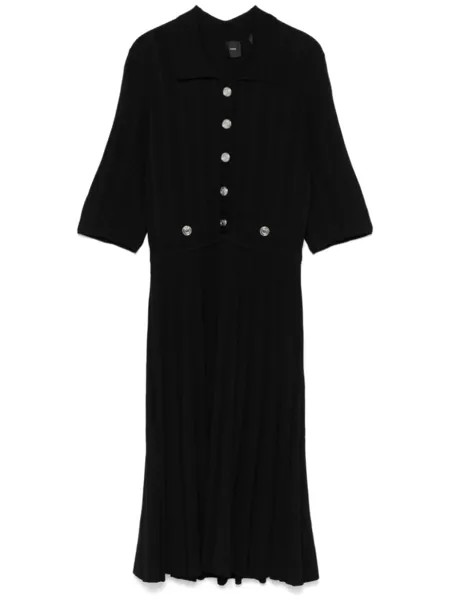 PINKO мини-платье из трикотажного полотна в рубчик, черный