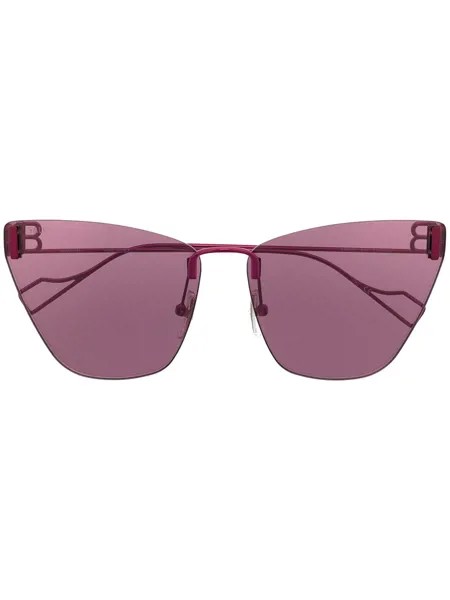 Balenciaga Eyewear солнцезащитные очки в оправе 'кошачий глаз' с логотипом BB