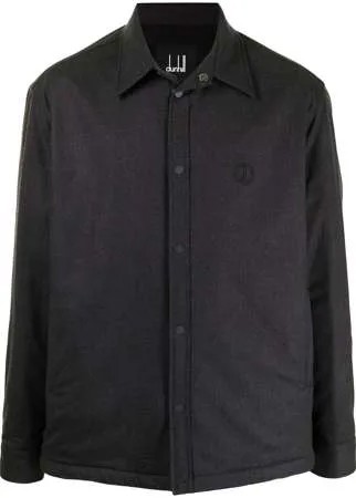 Dunhill куртка-рубашка с вышитым логотипом