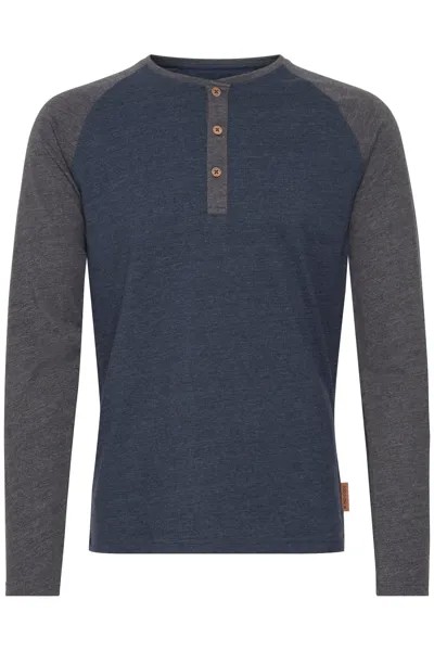 Лонгслив INDICODE Rundhalsshirt, синий