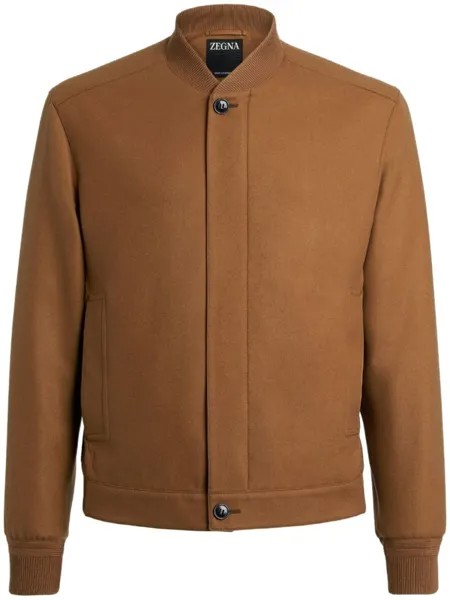 Zegna кашемировый бомбер Elements Oasi, коричневый