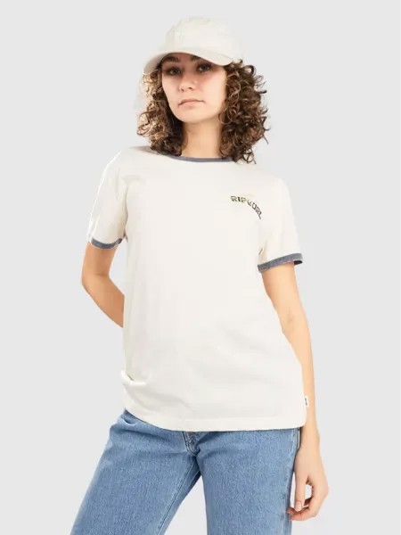 Неоновая футболка Ringer Rip Curl, белый