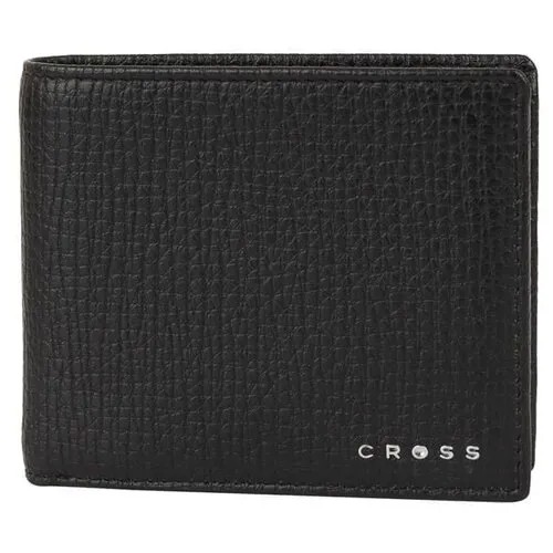 Кошелёк Cross RTC Black, кожа наппа, тисненая, чёрный, 11 х 9 х 1,5 см