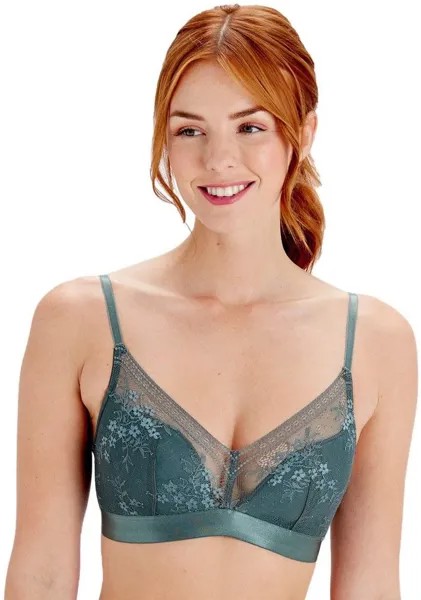 Бюстгальтер с мягкой чашкой Botanical Lace 30D изумрудный