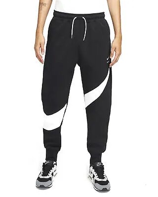 Мужские черные/белые спортивные штаны Nike Swoosh Tech Fleece — 3XL