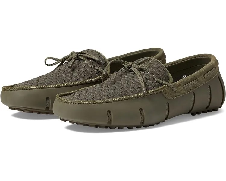 Лоферы SWIMS Lace Loafer Woven Driver, цвет Hickory