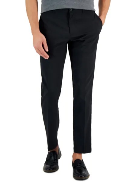 Мужские эластичные брюки узкого кроя Perry Ellis Portfolio, черный