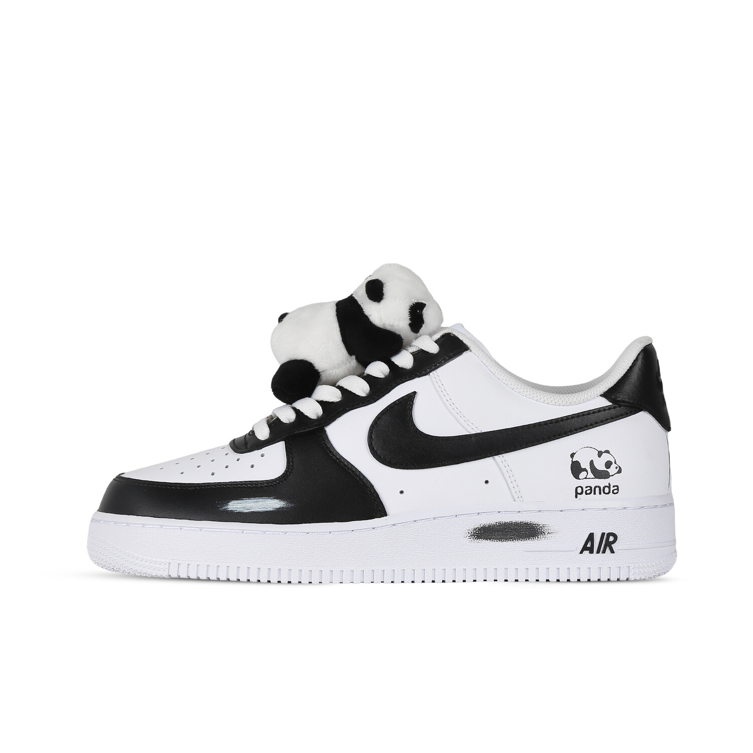 Кроссовки Nike Air Force 1 Skateboarding Shoes Women's Low-top Black/White, черный/белый