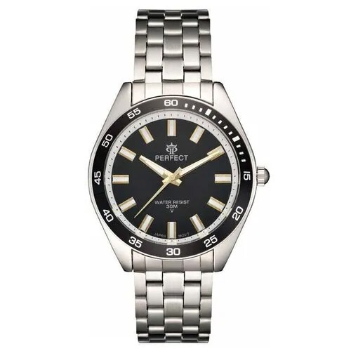 Perfect часы наручные, мужские, кварцевые, на батарейке, металлический браслет, японский механизм P025-1442