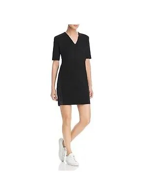 ESCADA Женское черное эластичное мини-платье-футляр понте с короткими рукавами и V-образным вырезом 40